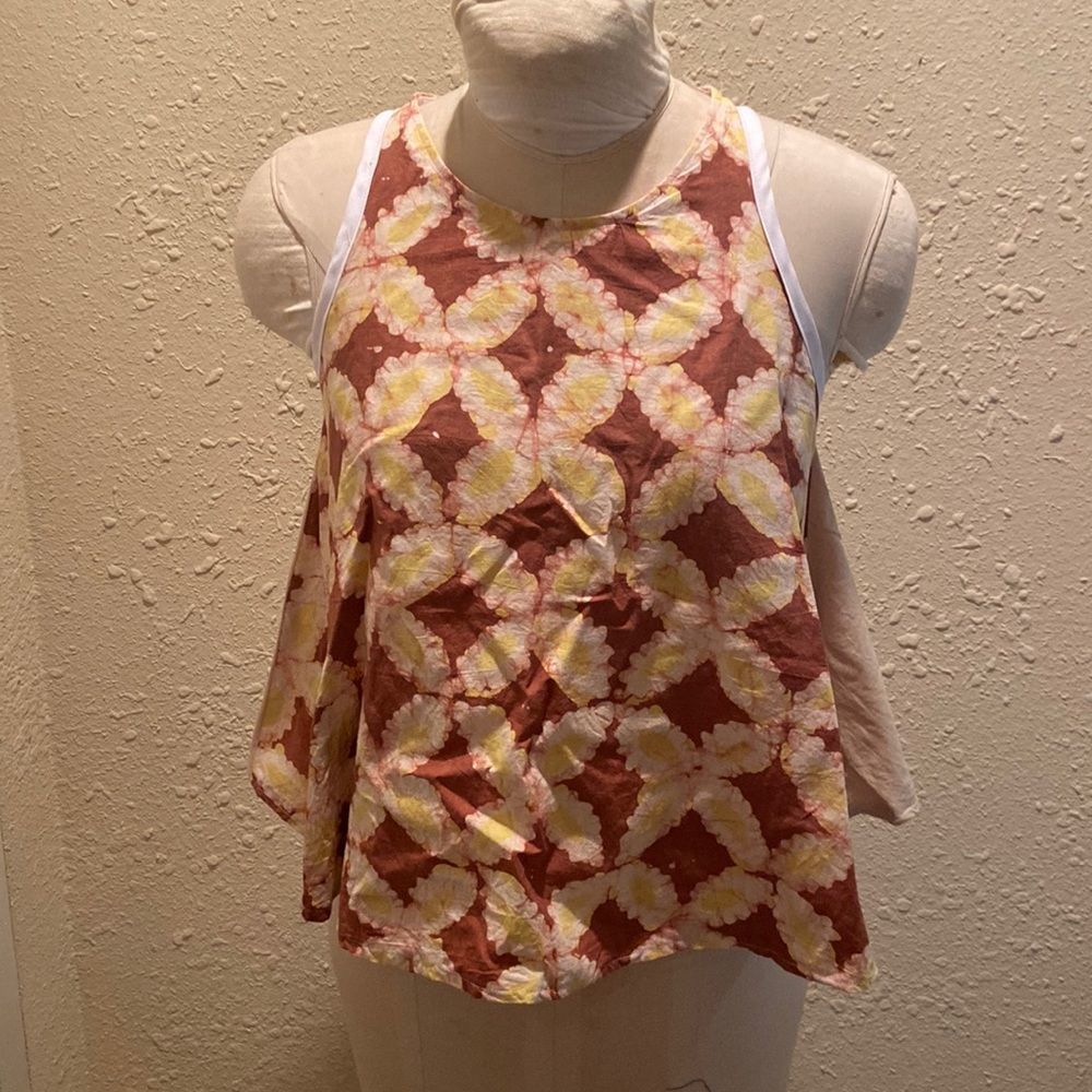 Vintage chic handmade batik top